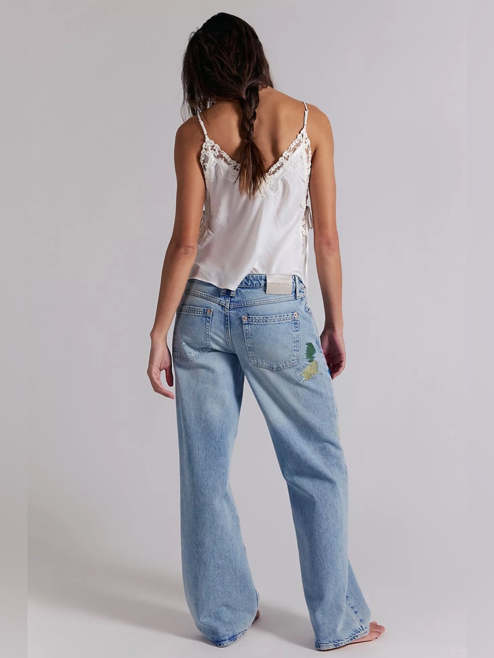 We The Free Tennessee Low-Rise Embroidered Boyfriend Jeans - Picture 2 of 5